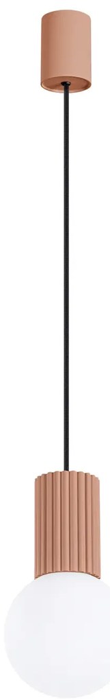 Lampa wisząca HALO 1 mocca ryflowana SOLLUX  LIGHTING