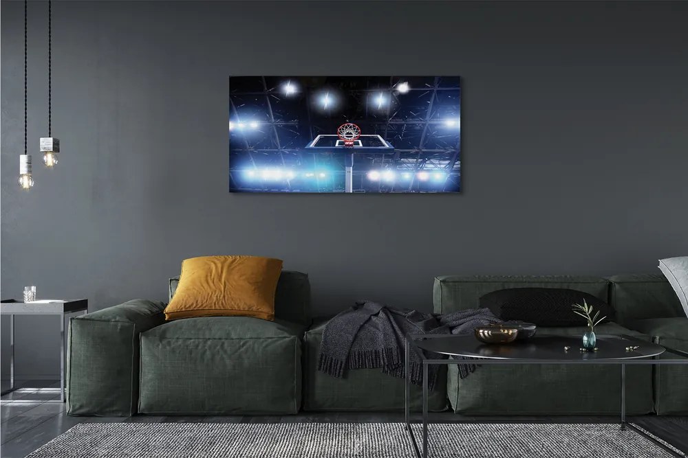 Obraz drukowany na płótnie Kosz W Blasku Reflektorów