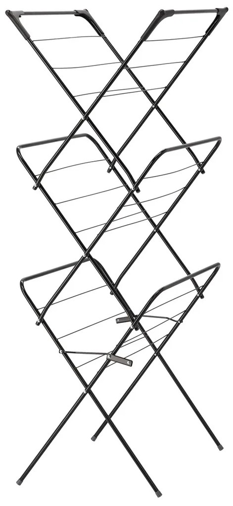 Aldotrade Suszarka do ubrań CAMILLA czarny, 62 x 51 x 136,5 cm
