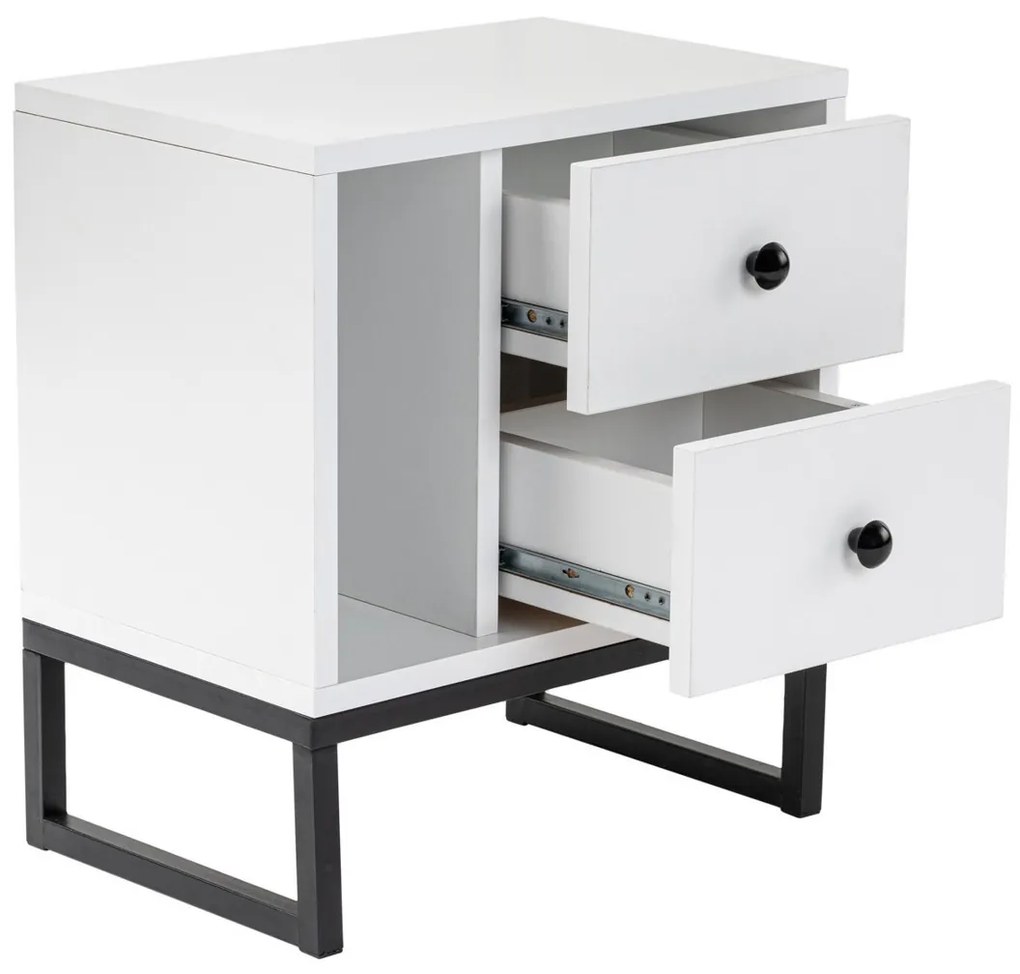 Stolik nocny Glimmer White