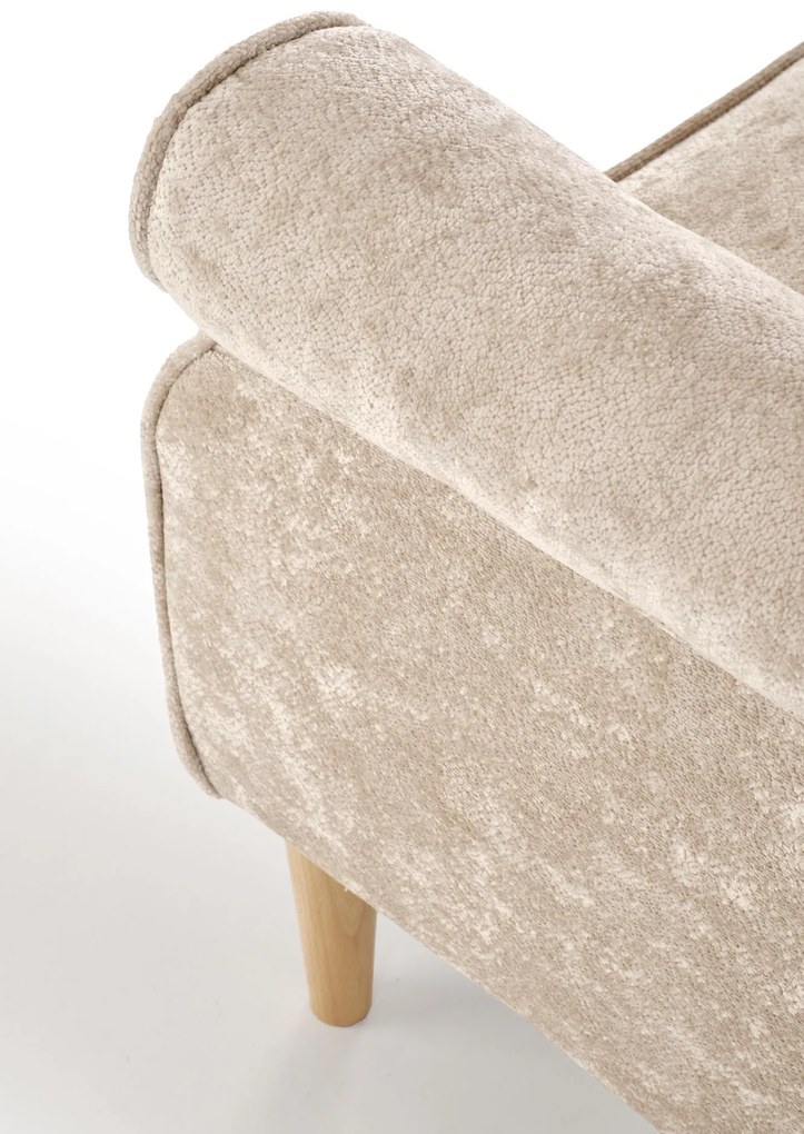 Fotel wypoczynkowy klasyczny uszak HERMES beżowy tkanina MARKOS 14-#3