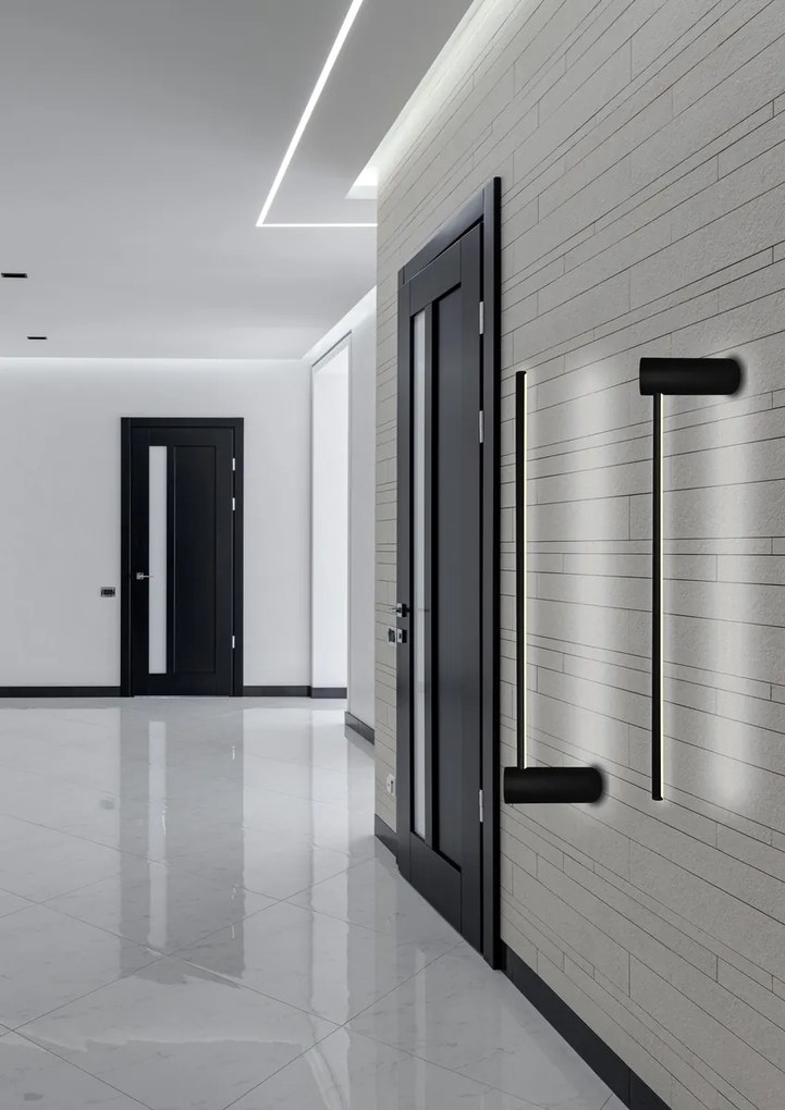 Ścienny kinkiet czarny LED Linea No.1 W2 60 cm 3K 10W