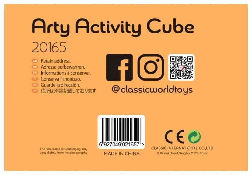 Classic world drewniana kostka edukacyjna sensoryczna 6w1