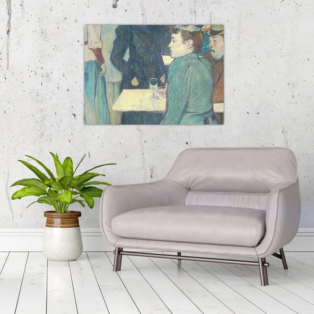 Obraz na szkle - Henri de Toulouse-Lautrec, A Corner of the Moulin de la Galette, reprodukcje (70x50 cm)