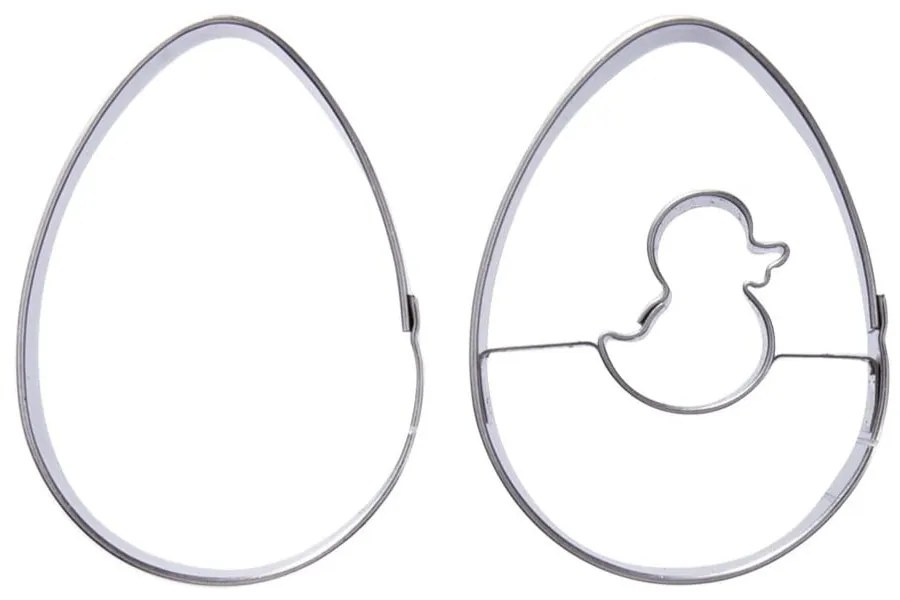 Komplet 2 nierdzewnych foremek wielkanocnych Orion Egg