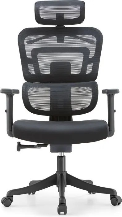 Fotel biurowy siatkowy Multipro do pracy przy komputerze, zgodny z normą BHP