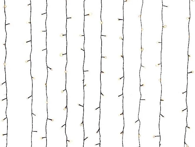 diLED świetlna kurtyna - 200 LED, ciepła biel