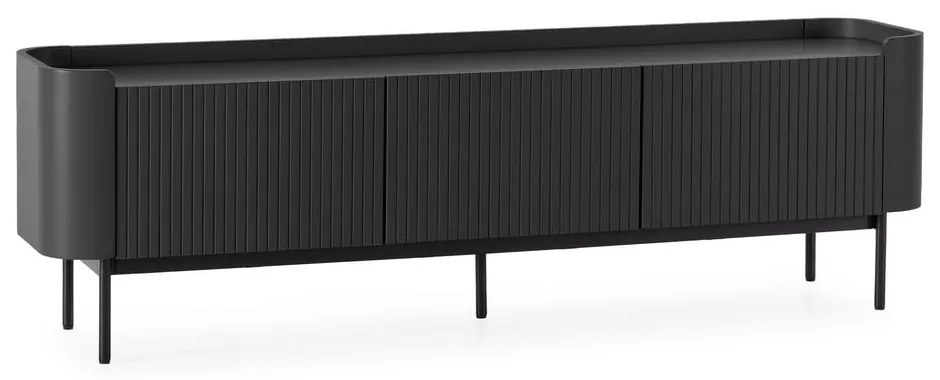 Czarna szafka pod TV 180x55x40 cm Willa – MOME