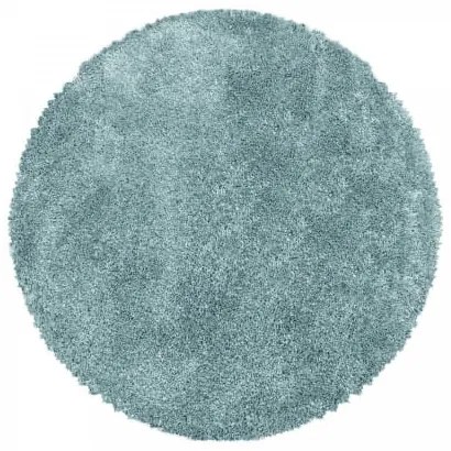 Dywan shaggy Fluffy Super Soft błękitny koło 80 cm x 80 cm