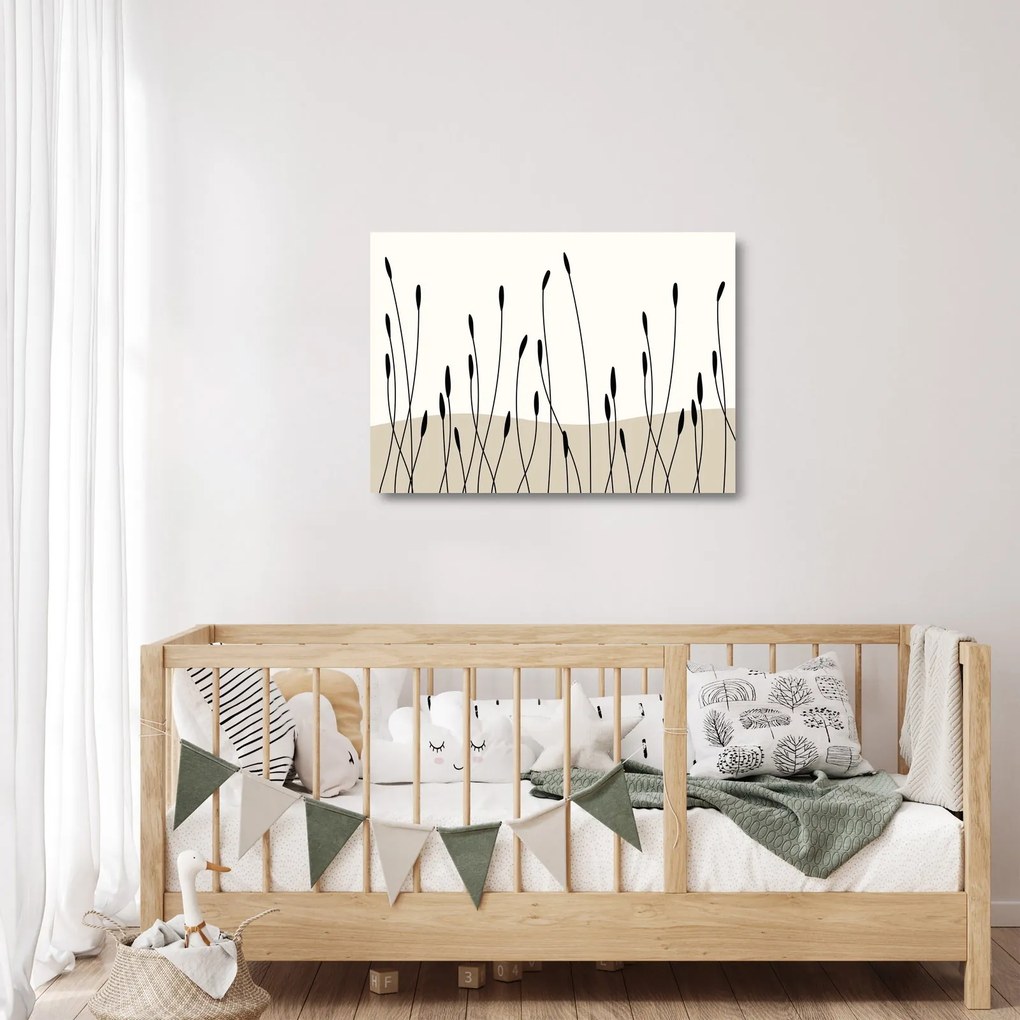 Obraz na szkle - Łąka graficzna N⁰3 (70x50 cm)