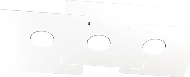 Lampa sufitowa LED ECHO Top Light w kolorze białym, prostokątna, metalowa, z 3 gniazdami na żarówki Gx53