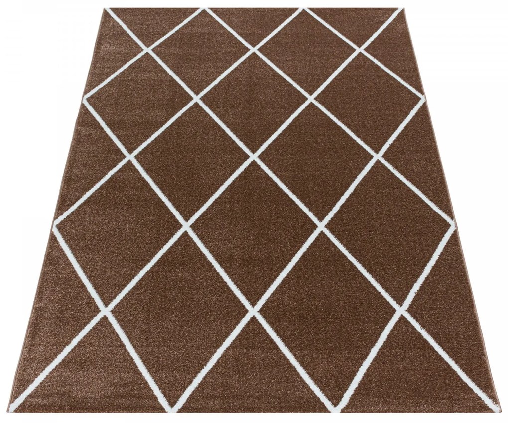 Dywan nowoczesny Rio romby ceglany 120 cm x 170 cm