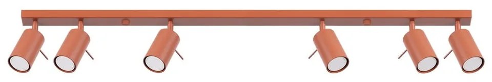 Ceglasta lampa punktowa 6x117 cm Etna – Sollux