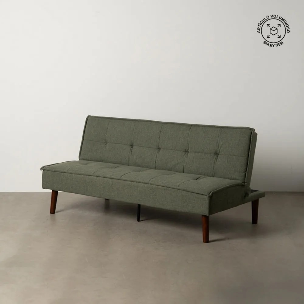 Zielona rozkładana sofa z tkaniny szenilowej 181 cm – Ixia