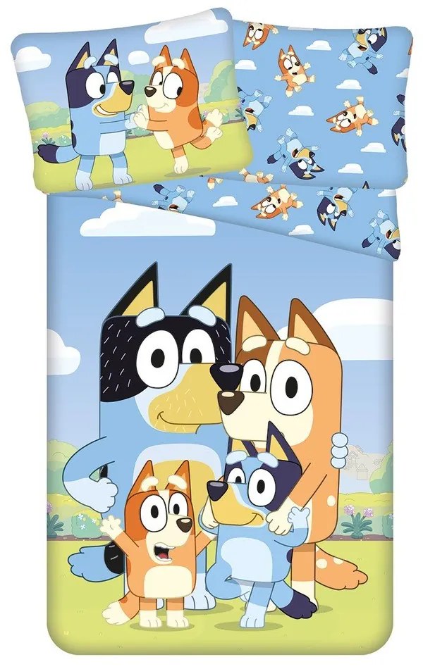 Bawełniana pościel dziecięca jednoosobowa 140x200 cm Bluey – Jerry Fabrics