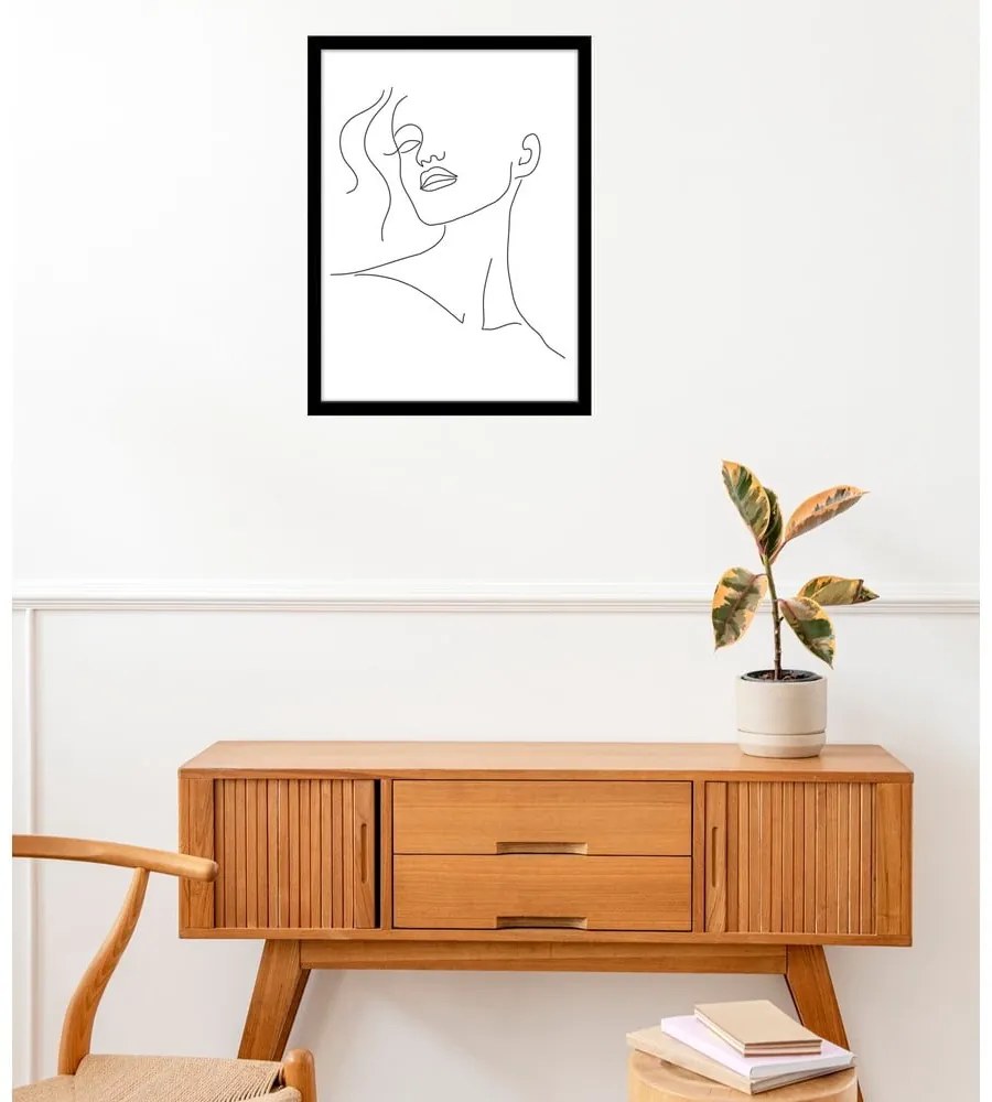 Plakat 29x41 cm Minimal Woman Face Line Art – Veronika Boulová
