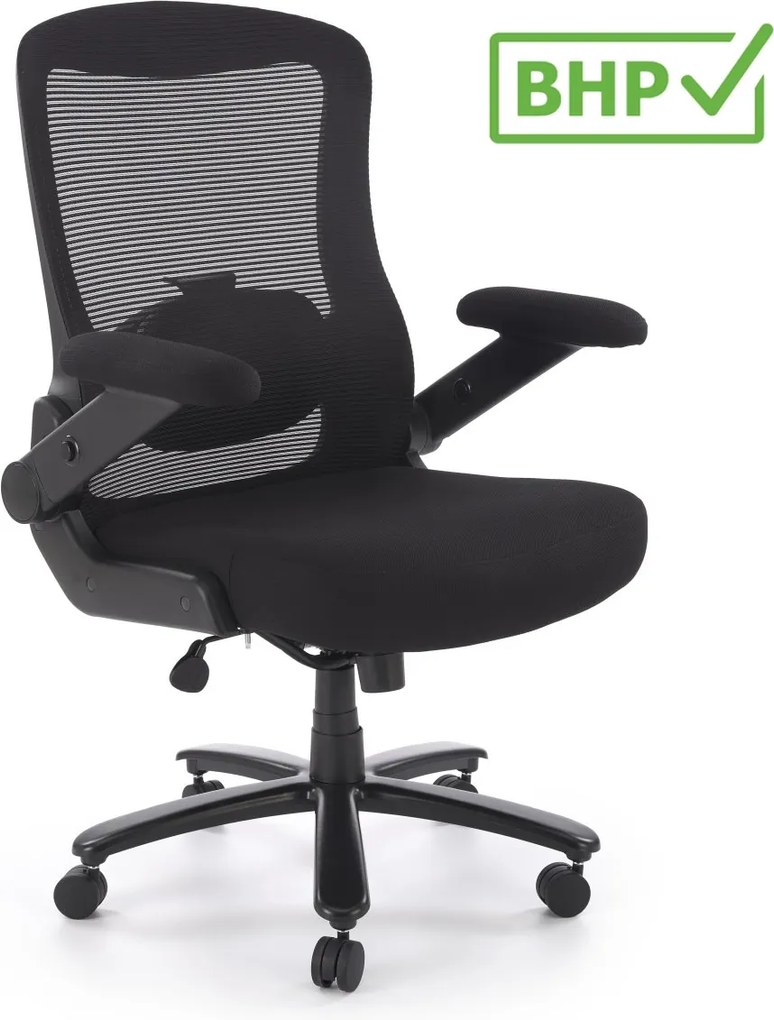 Fotel biurowy Cyborg Halmar do 180 kg, zgodny z normą BHP