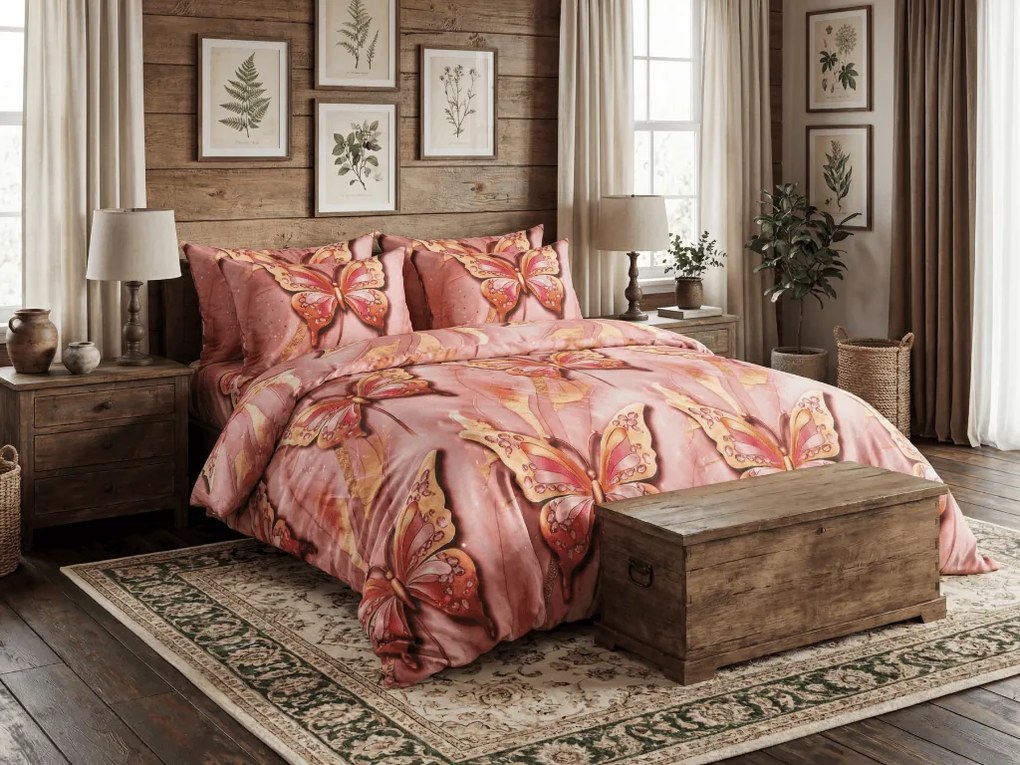 PrzytulneMieszkanie.pl PrzytulneMieszkanie.pl Pościel z mikrofibry MONARELLE różowa Rozmiar pościeli: 70 x 80 cm | 140 x 200 cm