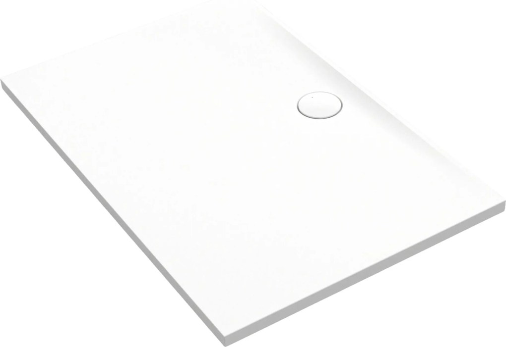 Brodzik z konglomeratu prostokątny biały połysk 100 x 80 RONA White Matt | Różne rozmiary | Różne kolory : Kolor - Biały połysk, Rozmiar - 120 x 80 cm