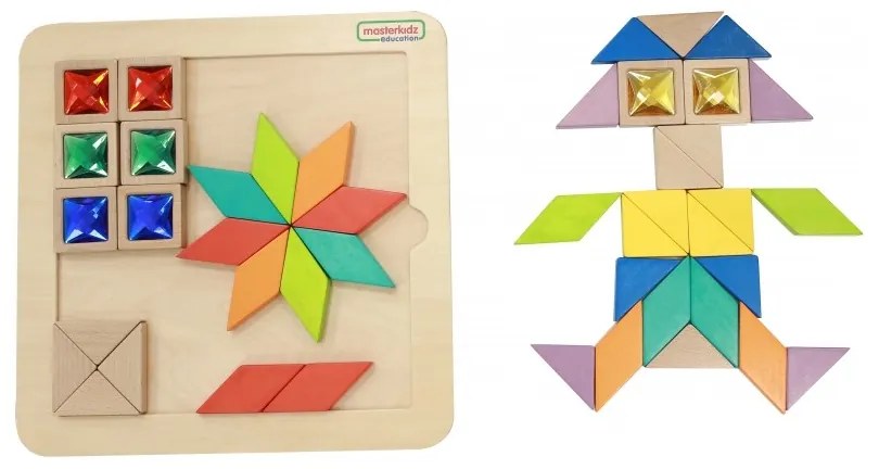 Masterkidz układanka mozaika nauka kolorów i kształtów tangram montessori