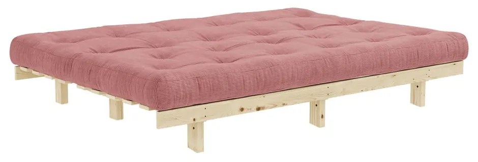 Różowa sztruksowa sofa 200 cm Lean – Karup Design