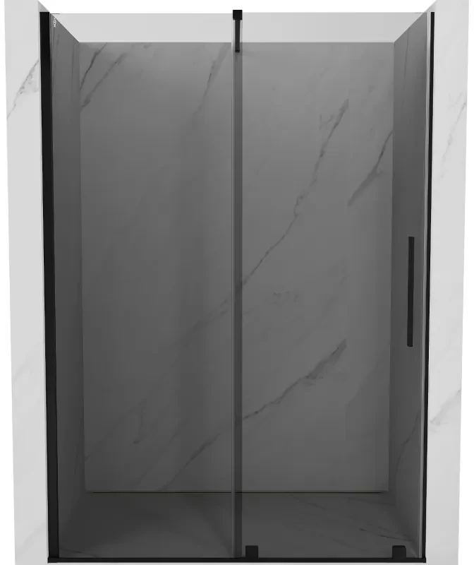 Mexen Velar drzwi prysznicowe rozsuwane 140 cm, grafit, czarne - 871-140-000-41-70