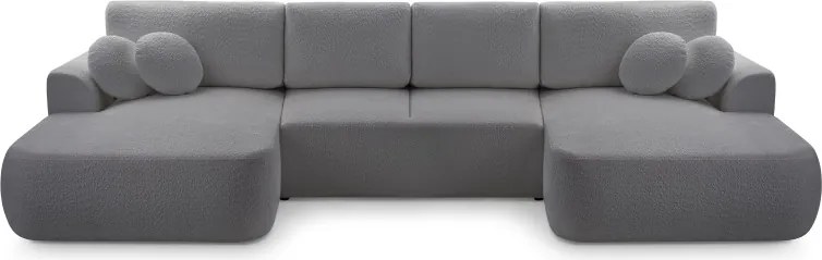 Narożnik VELO XL wolnostojący układ U z funkcją spania w tkaninie Coral 80 DomoHome