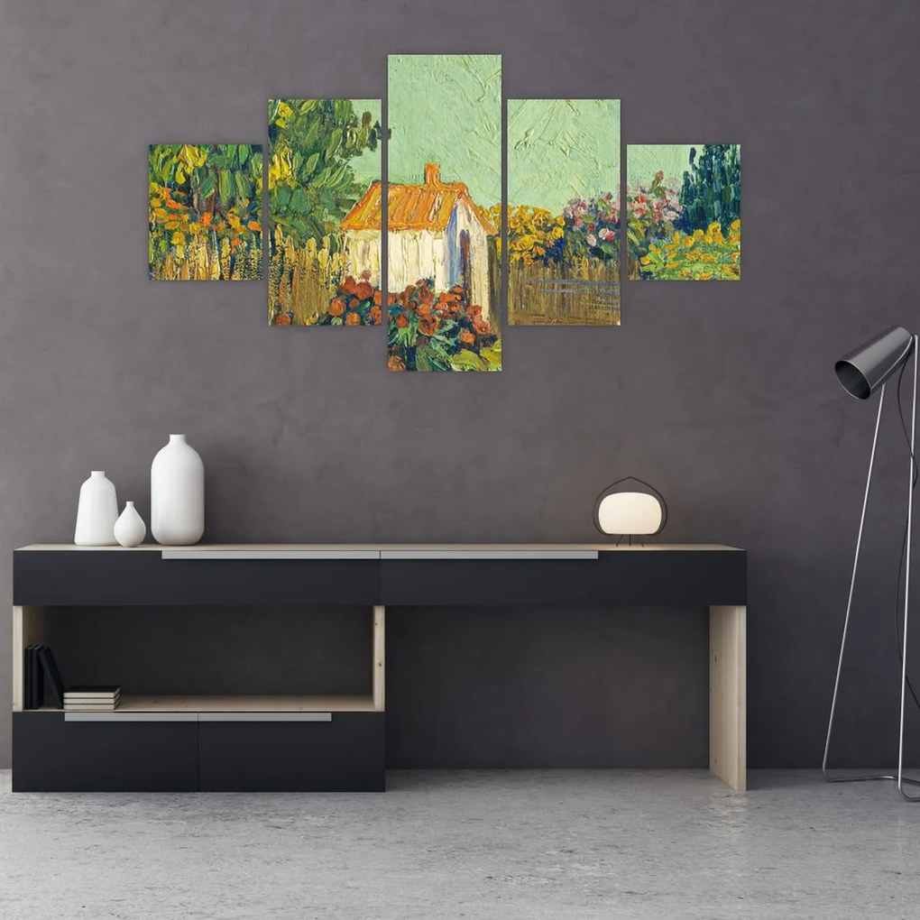 Obraz - Imitator of Vincent van Gogh, Landscape, reprodukcje (125x70 cm)