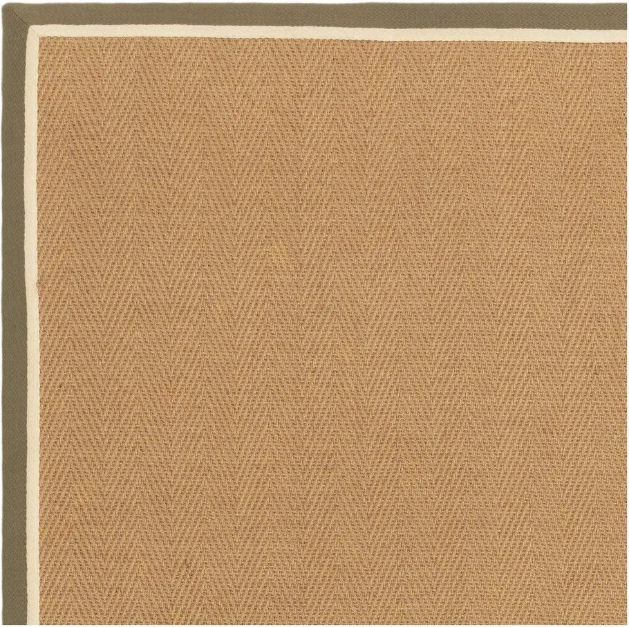 Dywan z juty dwustronny/tkany ręcznie w kolorze khaki/w naturalnym kolorze 240x340 cm Bordo Herringbone Khaki – Asiatic Carpets