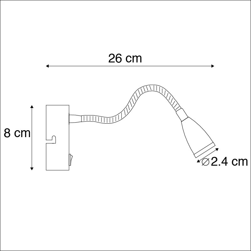 Nowoczesna elastyczna lampa ścienna czarna LED - Flex Nowoczesny Oswietlenie wewnetrzne