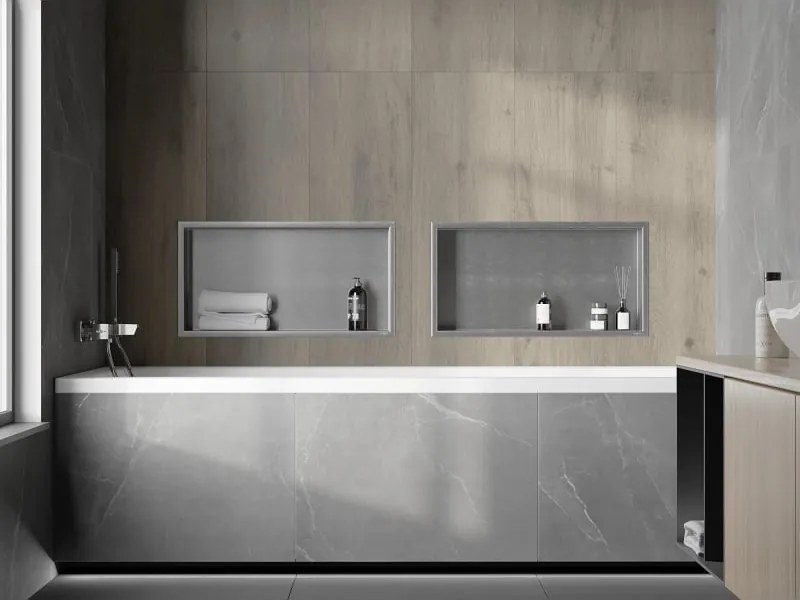 Mexen X-Wall-R półka wnękowa z kołnierzem 60 x 30 cm, inox - 1910603010