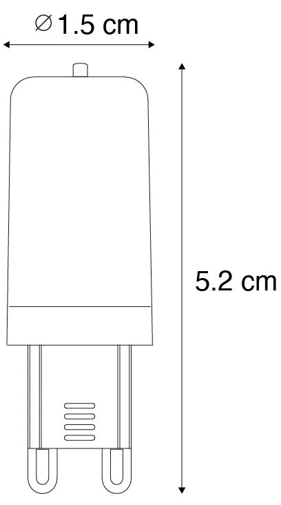 Zestaw 5 ściemnialnych żarówek LED G9 3W 280 lm 2700K