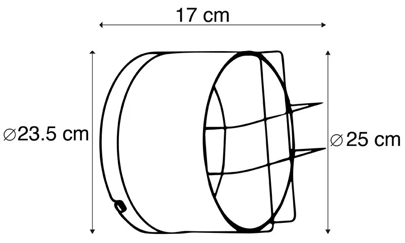 Kinkiet / Lampa scienna Industralny Zielony 25 cm - BarrilPrzemysłowy Oswietlenie wewnetrzne