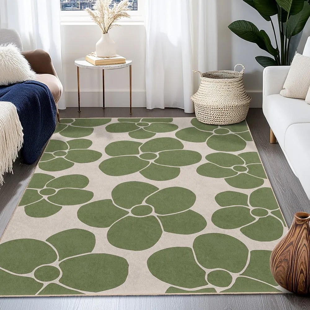 Zielony dywan odpowiedni do prania 60x100 cm Green Meadow – Mila Home