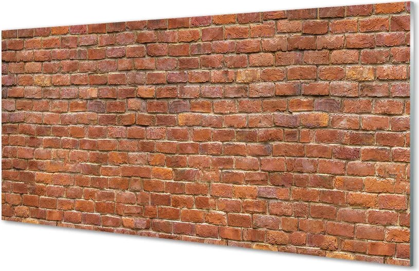 Szklany Panel Vintage Ściana z Cegieł