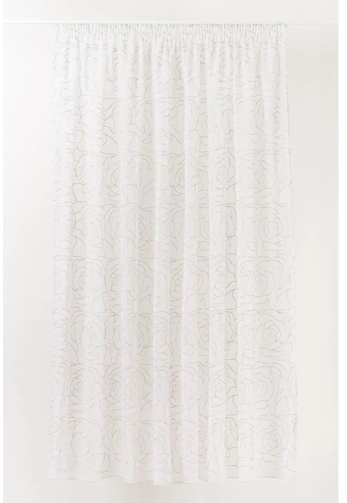 Biało-szara firanka 140x245 cm Amanda – Mendola Fabrics