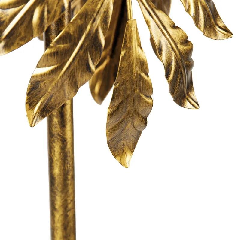 Lampa stojąca w stylu vintage antyczne złoto 30 cm bez klosza - Linden klasyczny/Antyczny Oswietlenie wewnetrzne