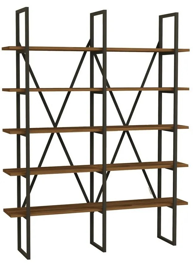 Regał Burgaz Black and Walnut