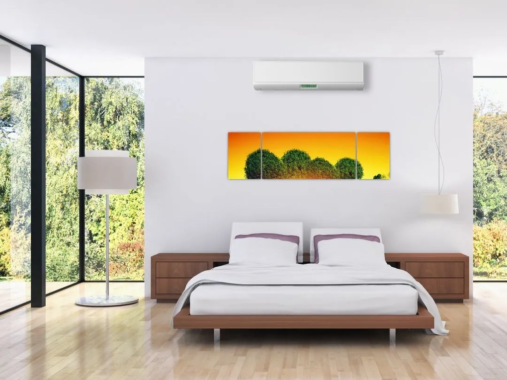 Obraz - Serce w koronach drzew (170x50 cm)