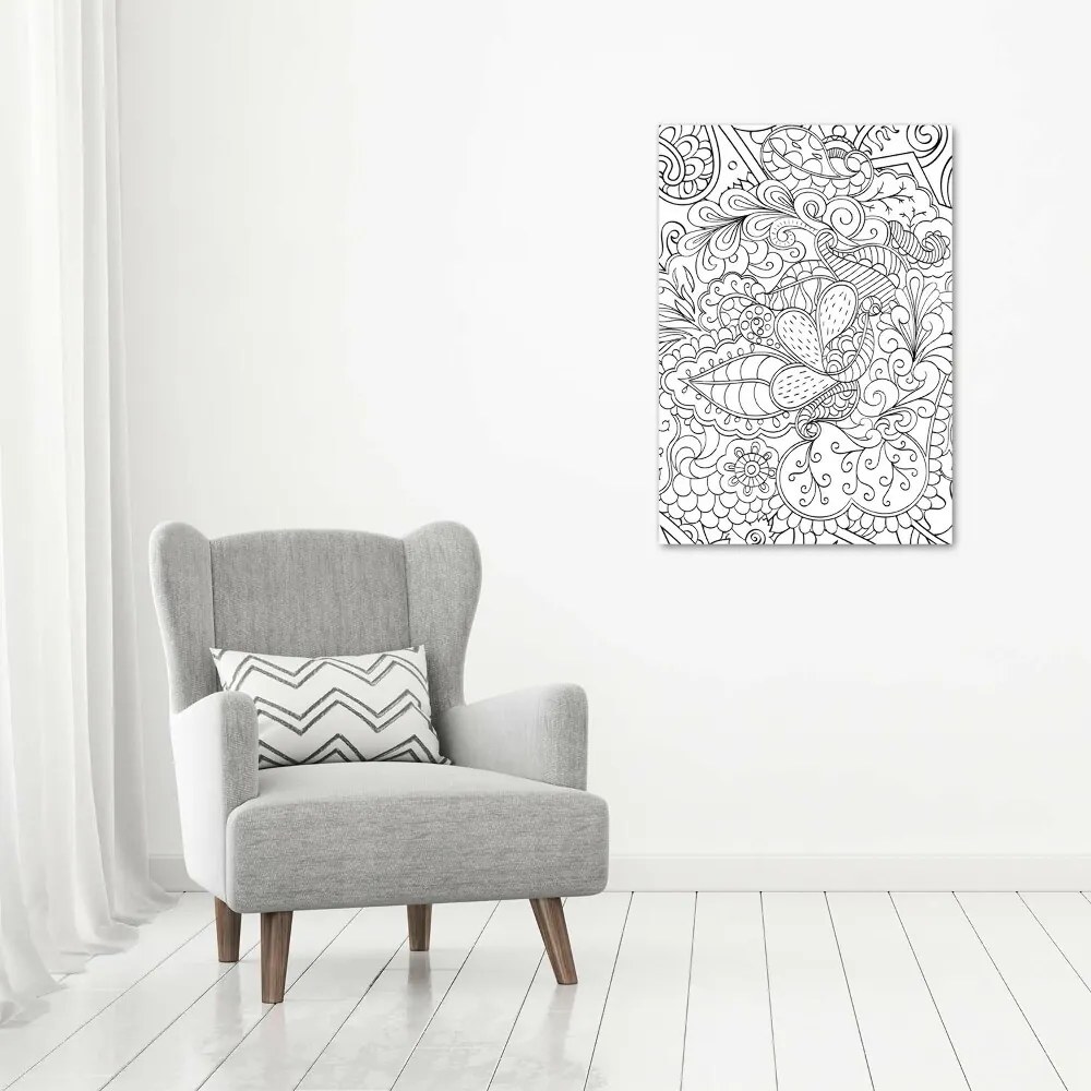 Foto obraz na płótnie pionowy Tło Zentangle