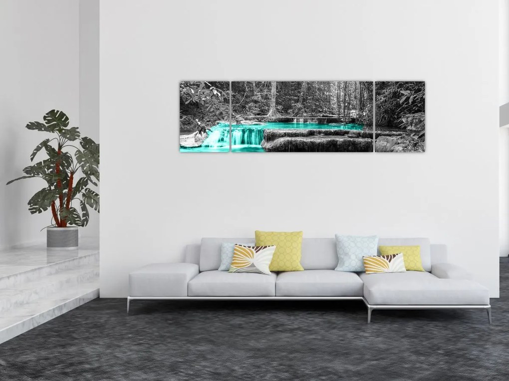Obraz - Zimowa rzeka (170x50 cm)