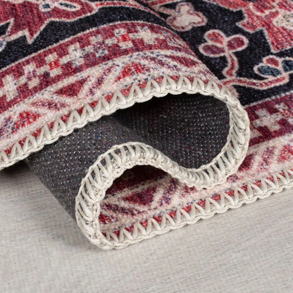 Bordowy dywan z mieszanki włókien z recyklingu odpowiedni do prania 120x170 cm Windsor – Flair Rugs