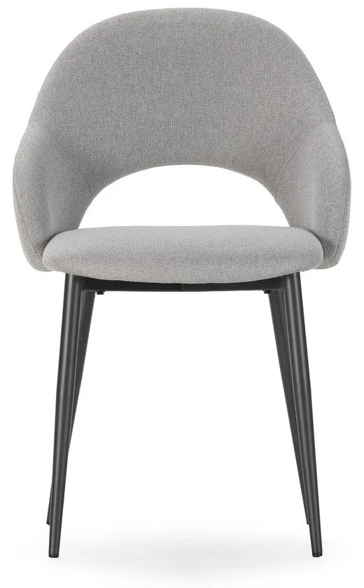 Jasnoszare tapicerowane krzesła zestaw 2 szt. Lia – Marckeric