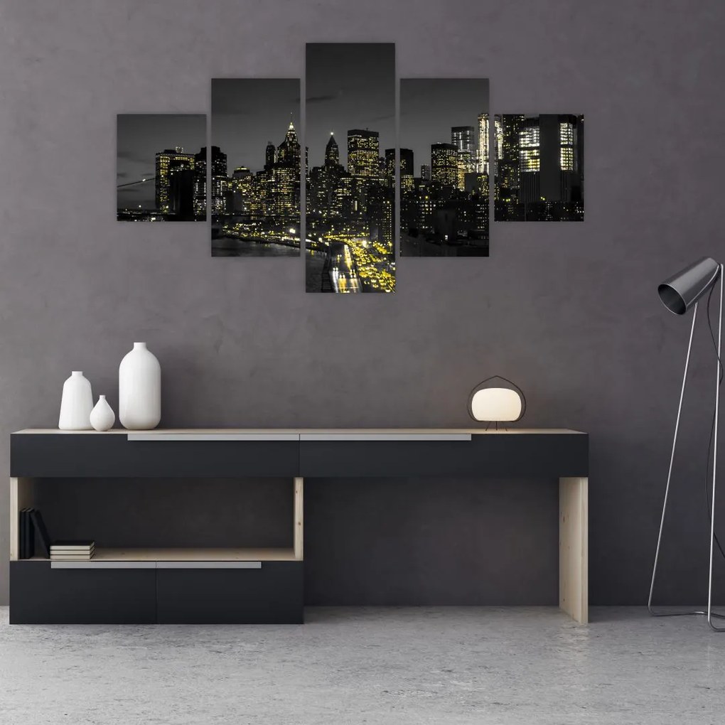 Obraz nocnej metropolii (125x70 cm)