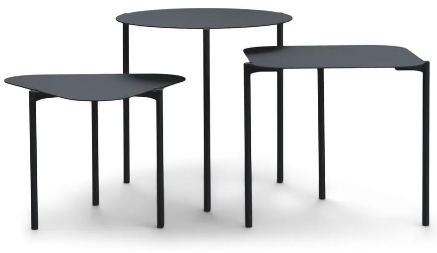 Metalowe okrągłe stoliki zestaw 3 szt. 46.5x46.5 cm Do-Re-Mi – Spinder Design
