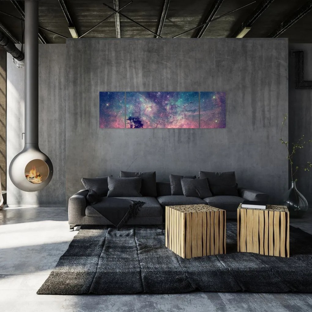 Obraz - Nieziemskie nocne niebo (170x50 cm)