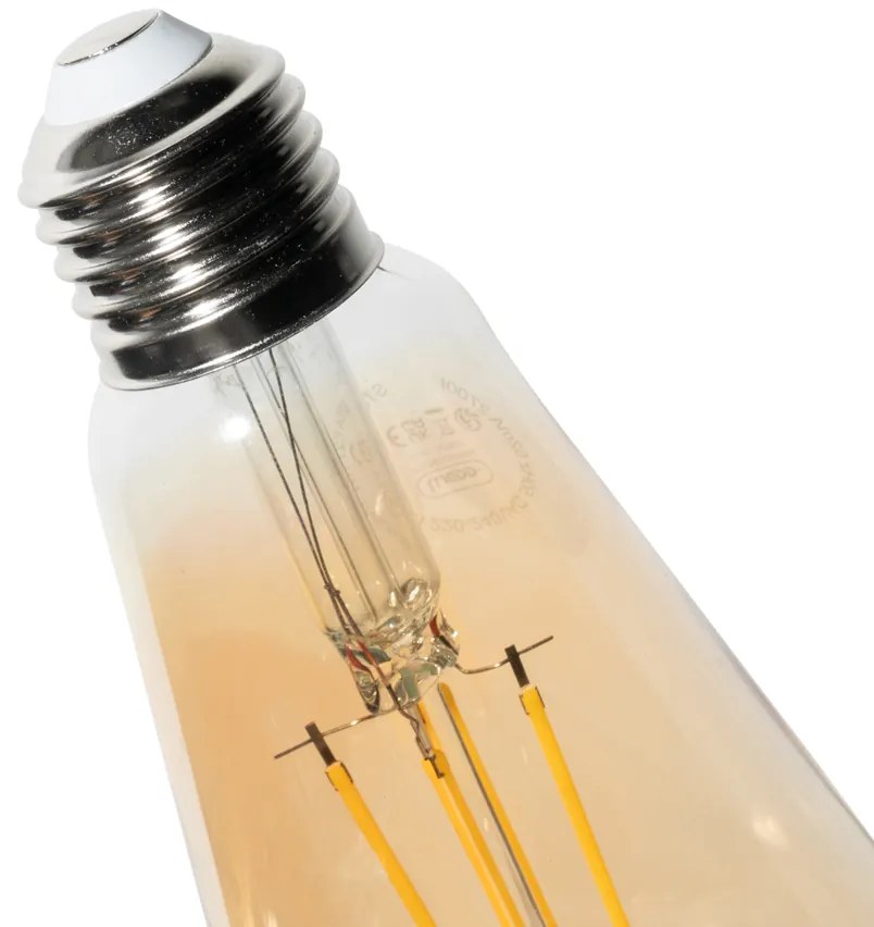 Zestaw 5 E27 3-staps dimabaar LED lamp ST64 goud 6W 700 lm 2700K