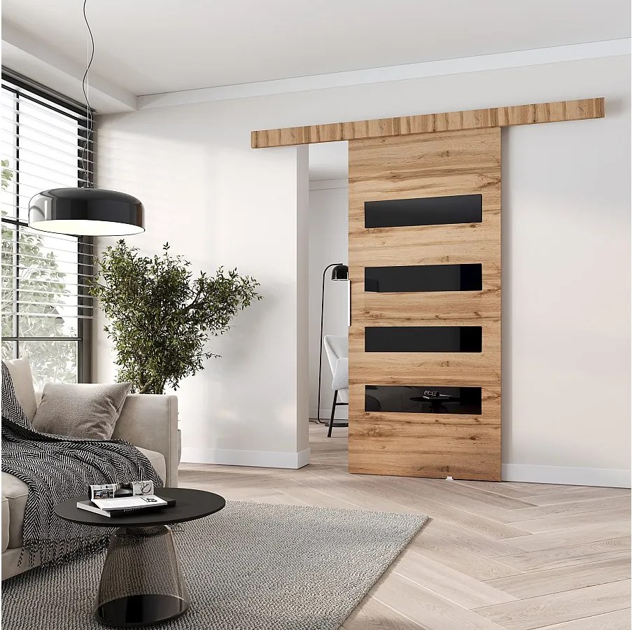 MINIO go for it, Drzwi przesuwne wewnętrzne CLEAN F 106 cm  w kolorze dąb wotan