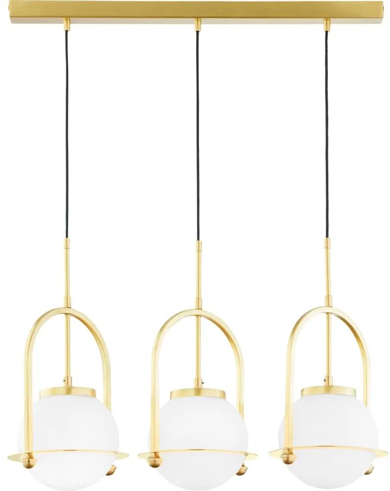 Jupiter 1917 - Lampa wisząca na lince ROSSO 3xE27/15W/230V złota