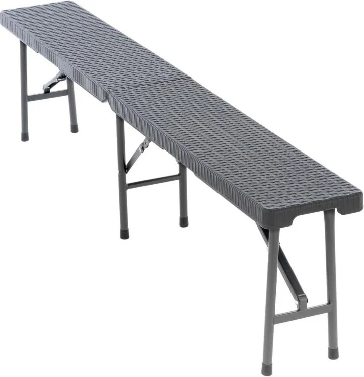 Zestaw 2 składanych ławek - antracytowo-szary, 180 cm